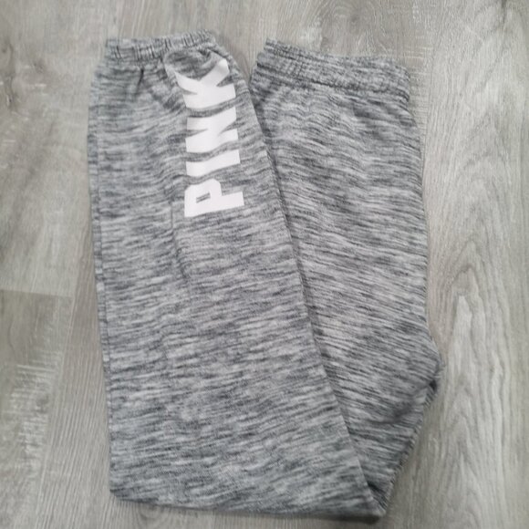 Pink Victoria's Secret Grey & Black Size XS Ladies Elastic & Tie Waist Joggers - Picture 5 of 10